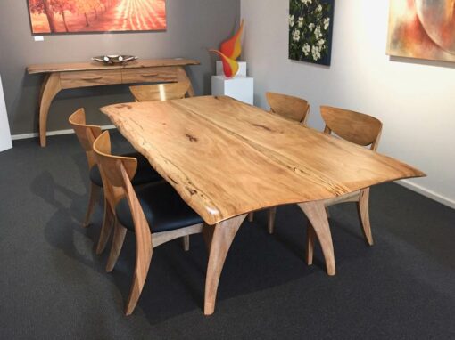 Tex Twin Slab Marri Dining Table With Boab Chairs