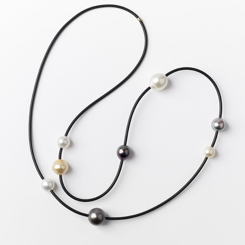Evelyn Henschke 8 Pearl Long Necklace EHE100.. evelyn henschke pearl long necklace ehe