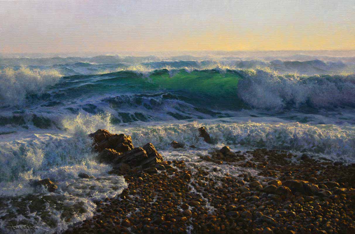 Andrew Tischler Shore Break Oil Painting