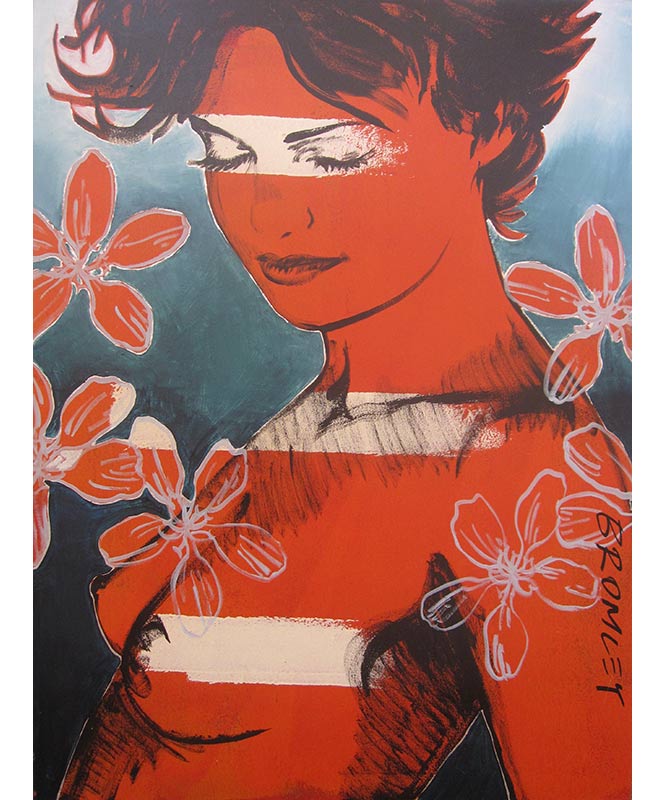 David Bromley-Charlotte-Nude-Painting DBR236 David Bromley - Charlotte Nude