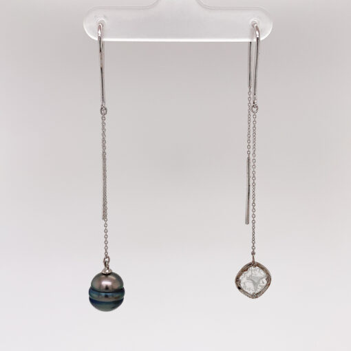 Liddon Pearls- Asymmetric Pearl Earrings