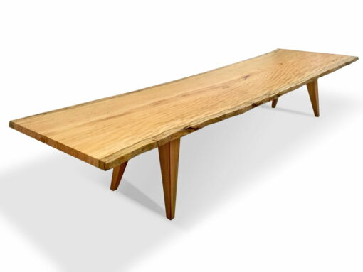 The Hull 4 2 Marri Single Slab Dining Table Angle