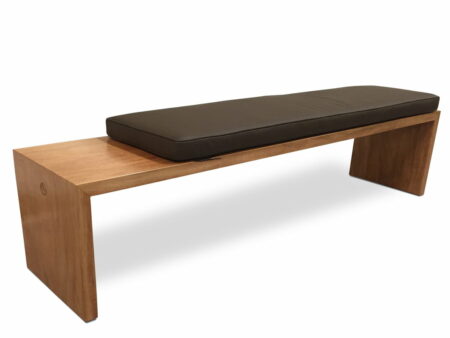 Tan Cushioned Bench Seat