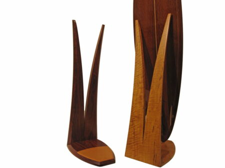 Timber Surfboard Display Stand Jarrah Marri With Board