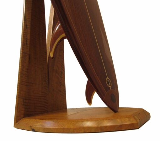 Timber Surfboard Display Stand Marri Front Detail