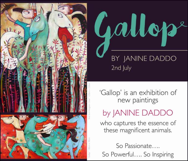 Janine Daddo Exhibition Gallop Invite With Border