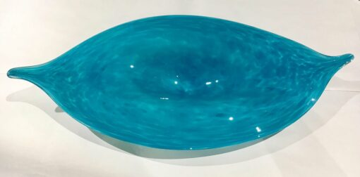 Grant Donaldson Dappled Aqua Leaf Platter