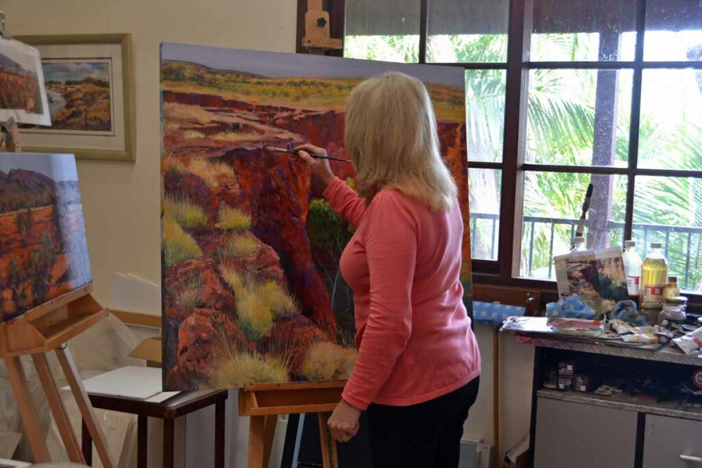 Shirley Fisher Painting Artist Studio 2