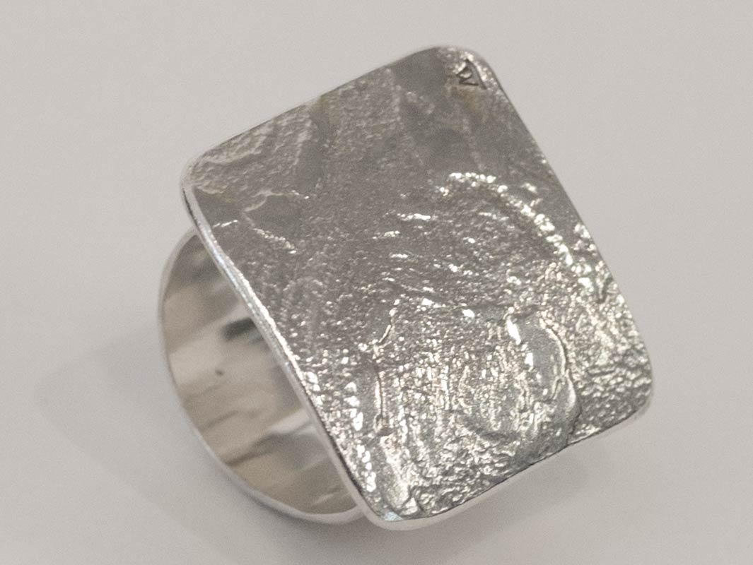 michelle-gauntlett-square-texture-ring Michelle Gauntlett - Square Texture Ring