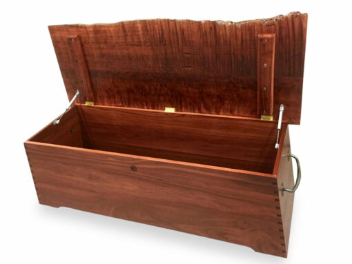 Flame Jarrah Blanket Chest Lid Open