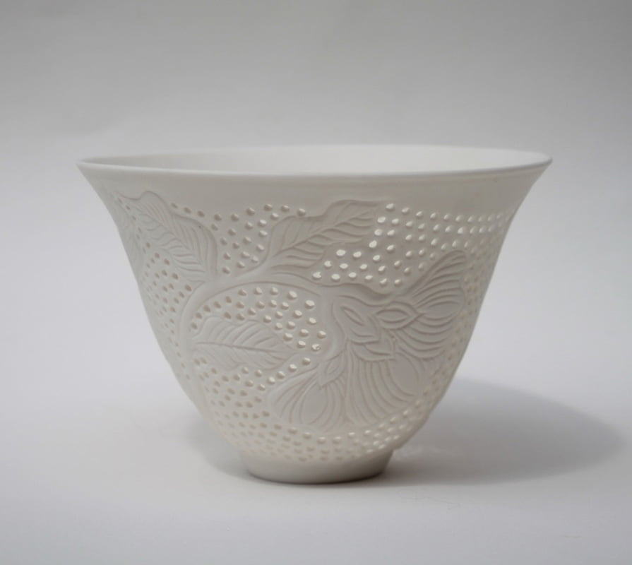 Dariya-Gratte-Pierced-Flower-Bowl-Small-Vase Ceramic dariya gratte pierced flower bowl small vase ceramic