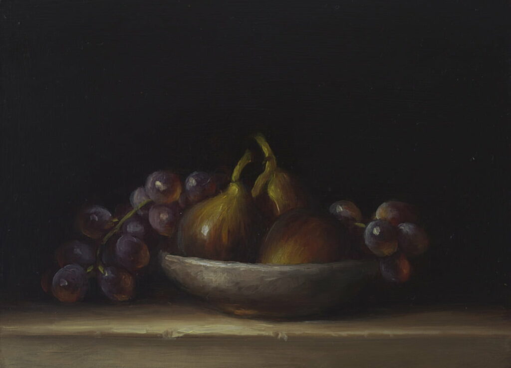 Philip Drummond Figs And Grapes Stilllife Painting