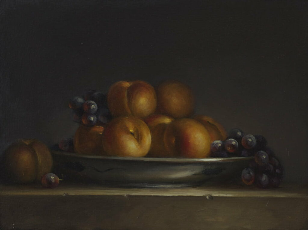 Philip Drummond Golden Peaches Stilllife Painting