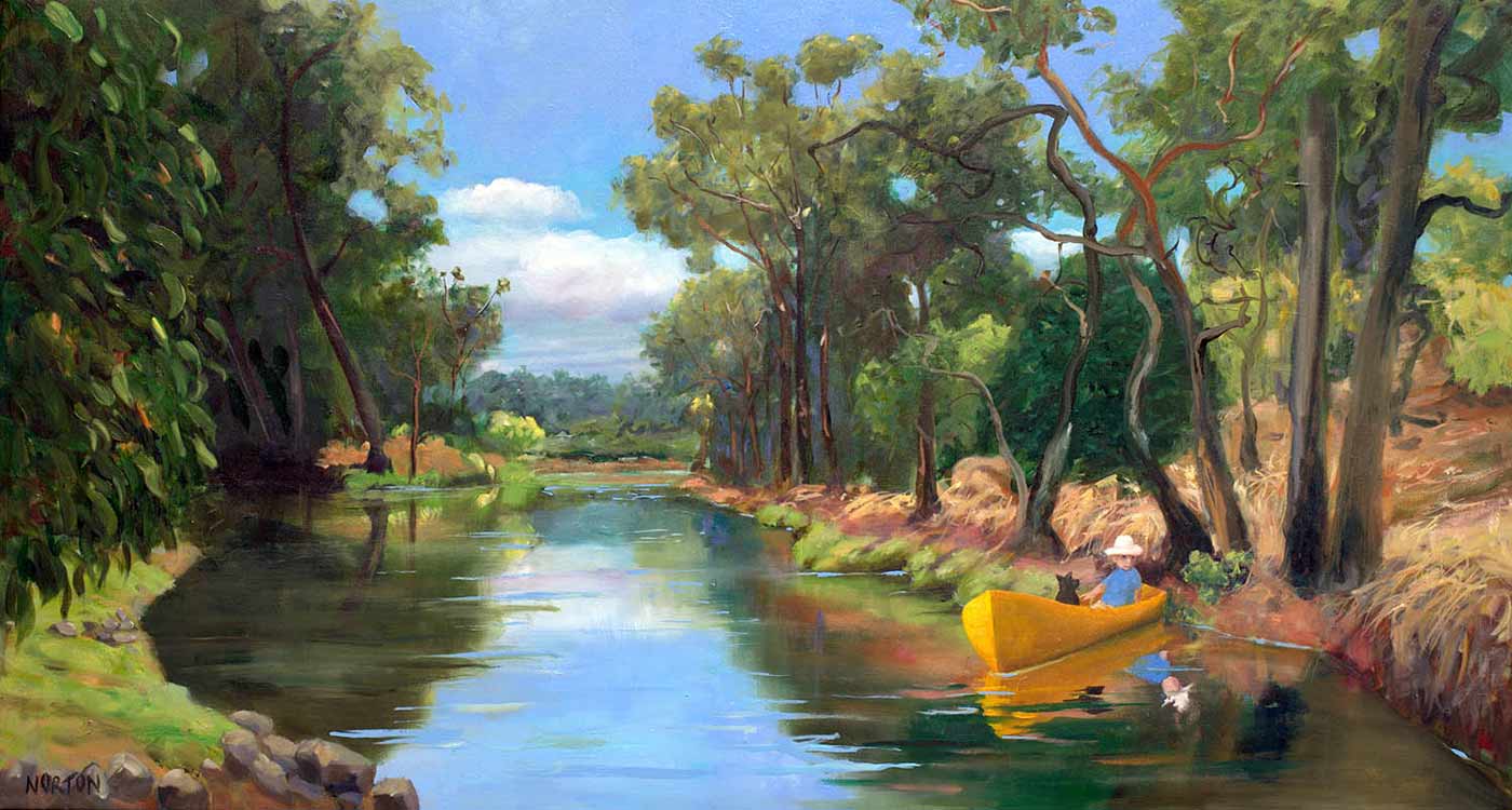 Helen Norton River Boat Painting