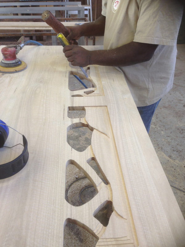 14 Filigree Bed In The Making Carving The Detail