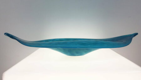 Grant Donaldson Dappled Aqua Leaf Platter Side 2