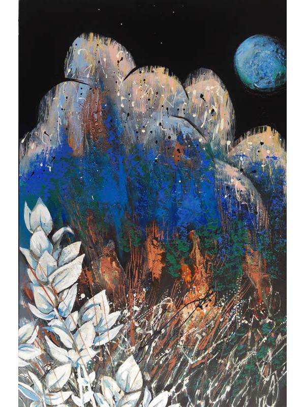 Astrid Dahl One Blue Moon Night Painting