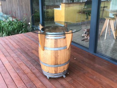 Wine Barrel Bar Table