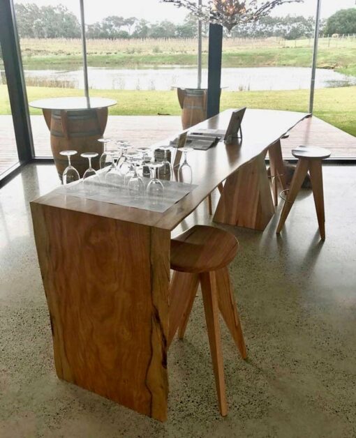 Wine Barrel Bar Table At Passel Estate 2