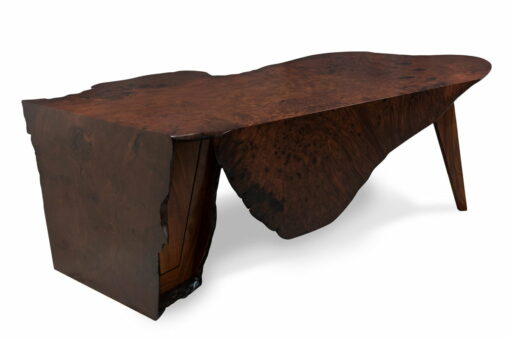Folded Ranges Designer Burl Desk Back Angle