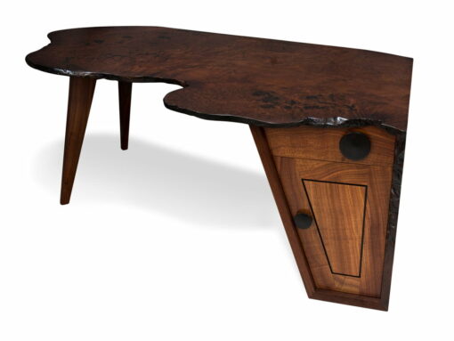 Folded Ranges Designer Burl Desk Front