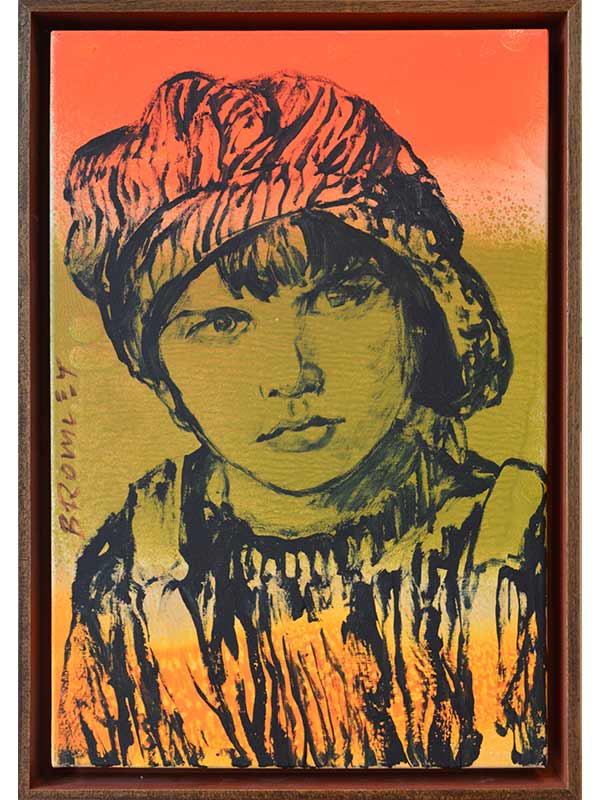 Dbr272 David Bromley Paper Boy Painting Dbr272 David Bromley Paper Boy Painting