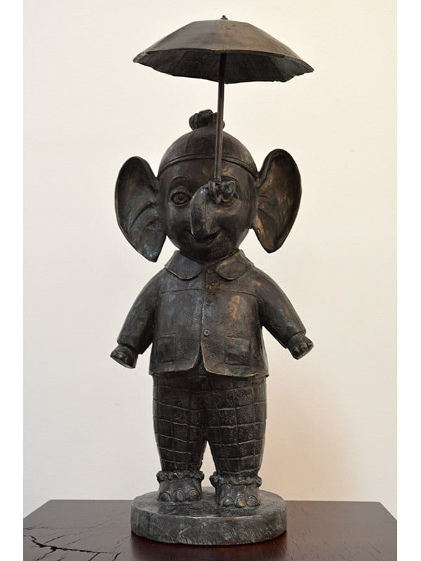 David Bromley Best Friend Elephant Small Front Sculpture David Bromley Best Friend Elephant Small Front Sculpture