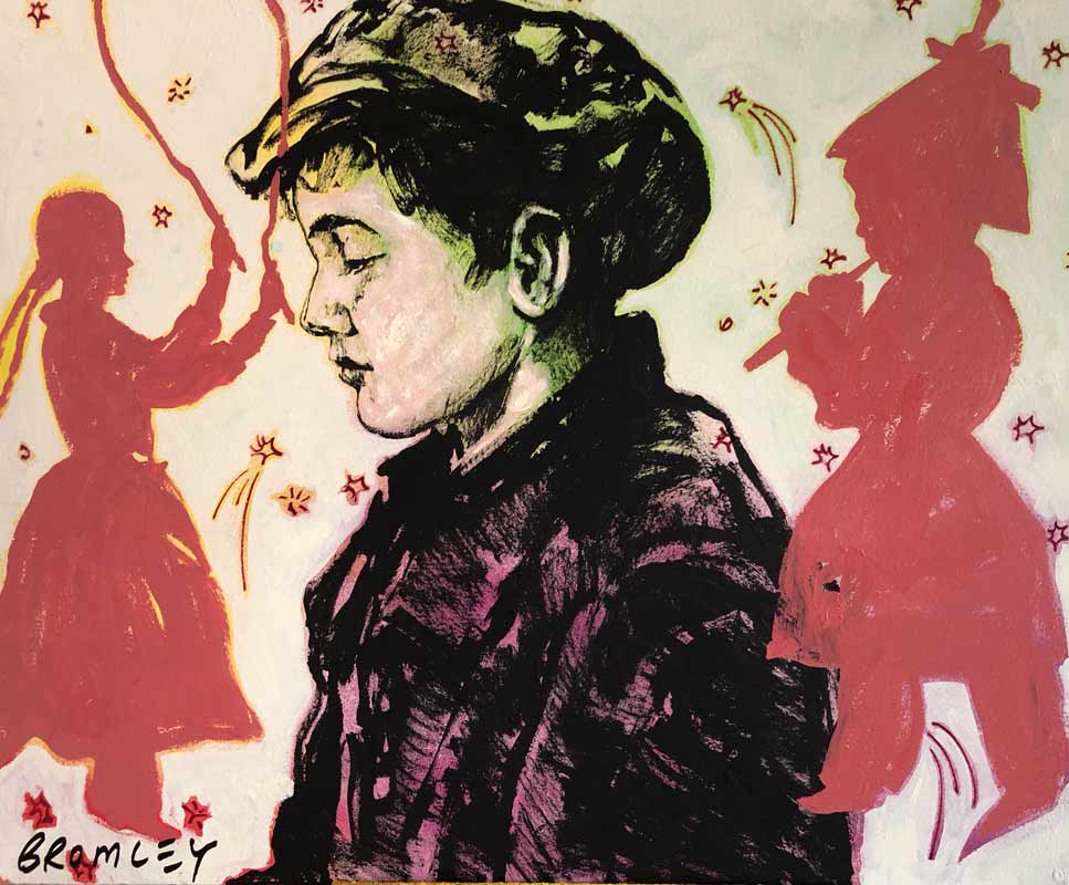 David Bromley Paper Boy Imagination Painting David Bromley Paper Boy Imagination Painting