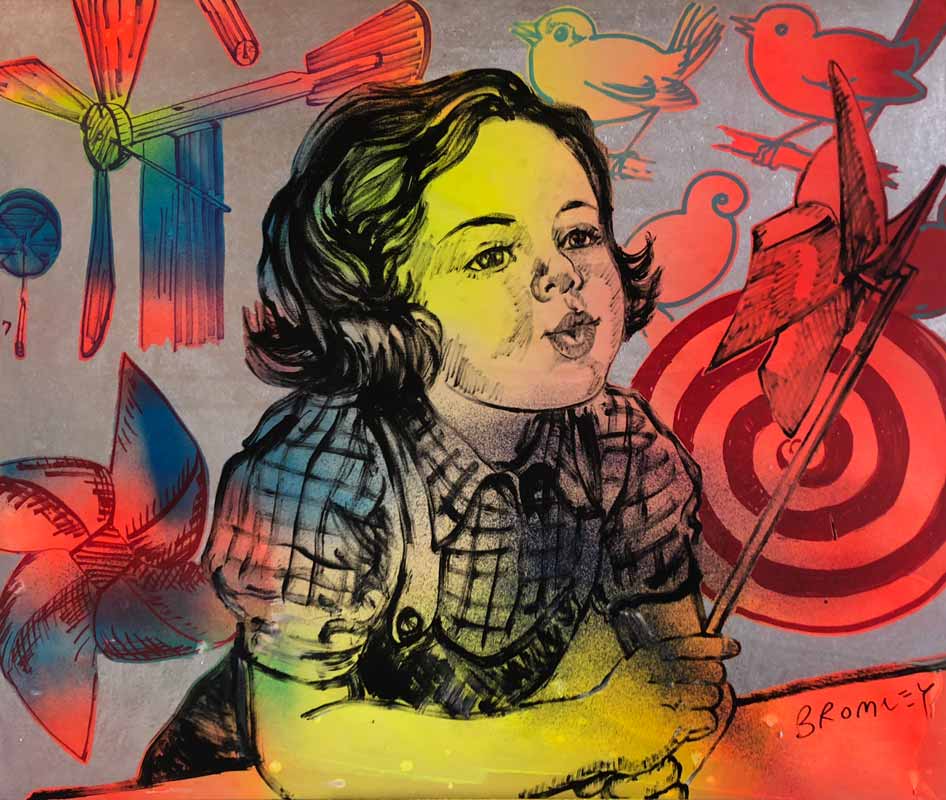 David Bromley Pinwheel Dreaming Painting David Bromley Pinwheel Dreaming Painting