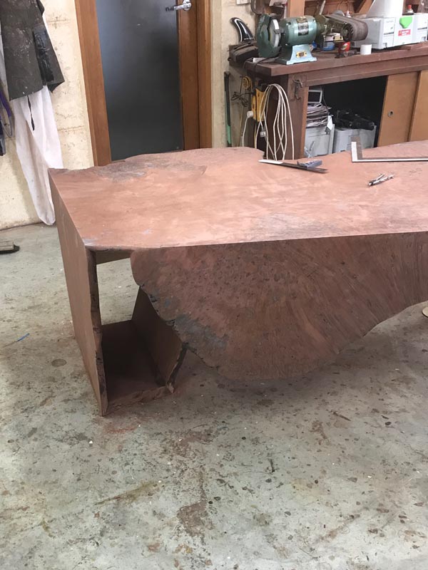 Folded Ranges Burl Desk In The Making 10