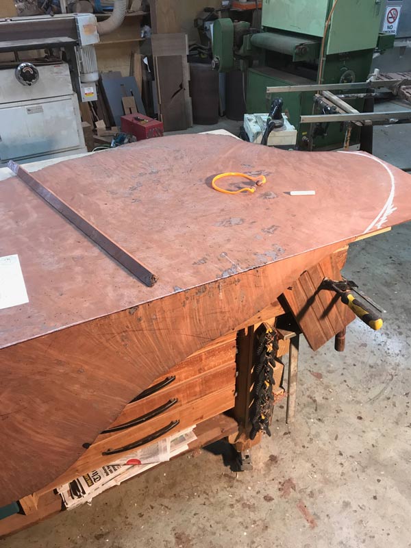 Folded Ranges Burl Desk In The Making 3