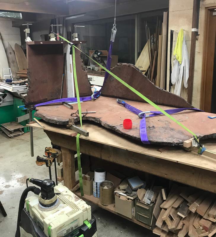 Folded Ranges Burl Desk In The Making 4