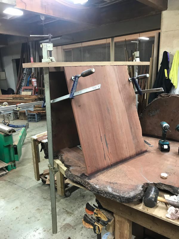 Folded Ranges Burl Desk In The Making 5