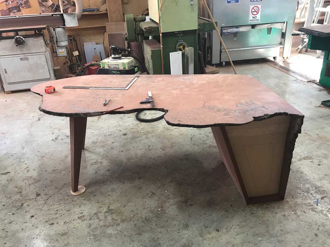 Folded Ranges Burl Desk In The Making 9