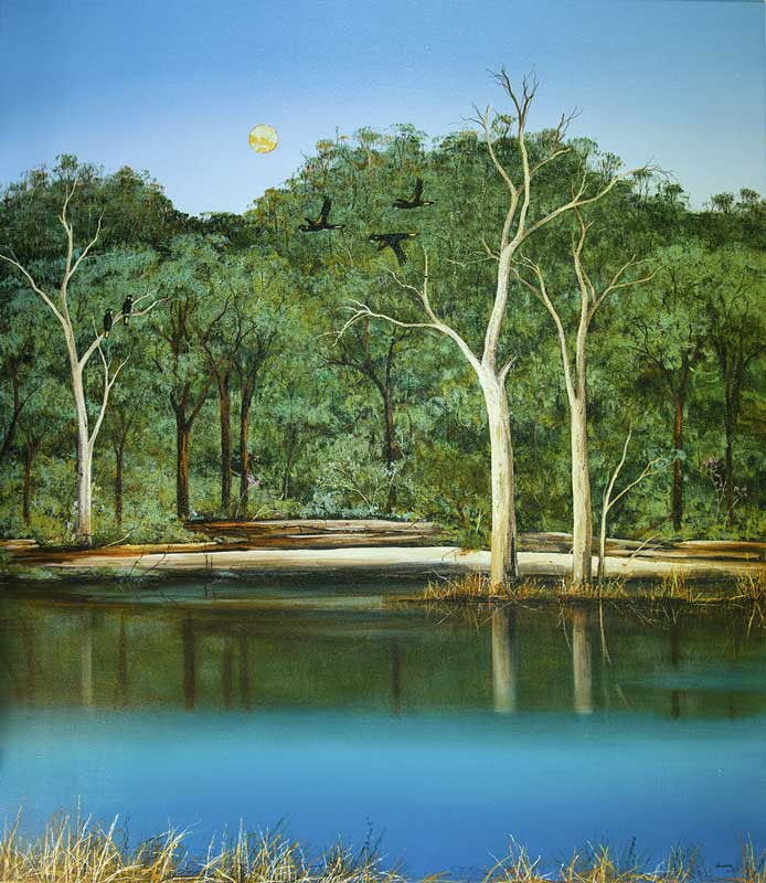 Ingrid Windram Yellow Tails Along The River Painting