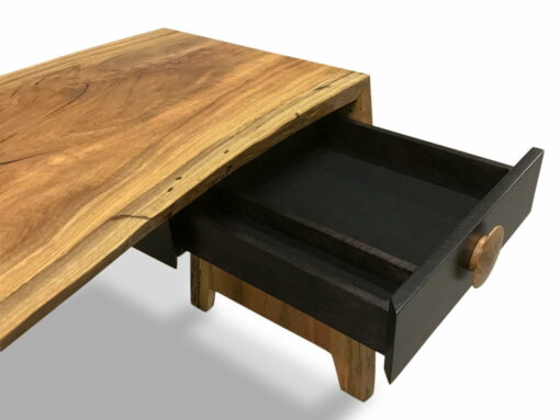 The Cascade Gallery Desk Marri Single Slab Drawer