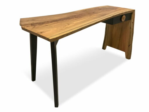 The Cascade Gallery Desk Marri Single Slab Front Open Side