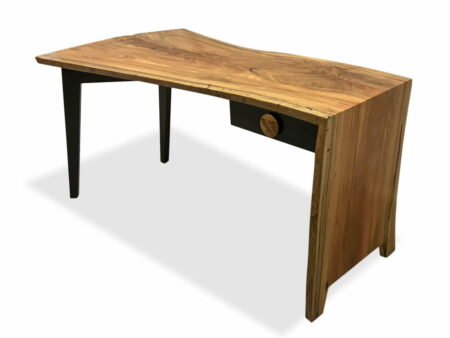 The Cascade Gallery Desk Marri Single Slab Front Side