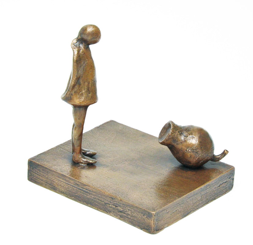 Yuko Takahashi Friendship Bronze Sculpture Above