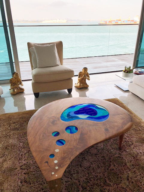 Lagoon Coffee Table Marri With Glass Commission In Home