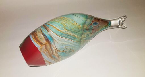 Rick Cook Fish Form Glass Sculpture 3 1