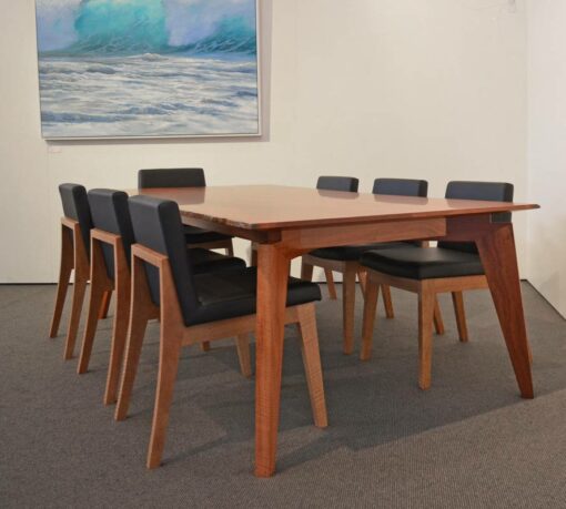 Stirling Dining Table With Bremmer Upholstered Dining Chairs 1