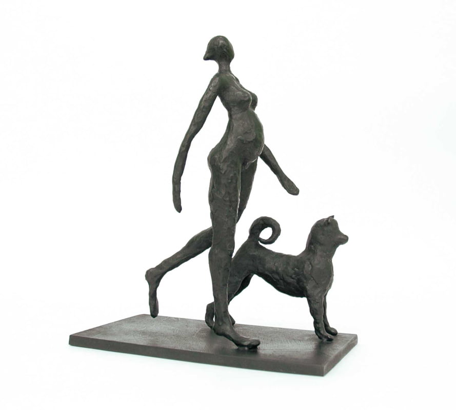 Yuko Takahashi Walking Together Bronze Sculpture Fine Art 1