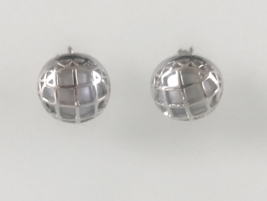 Liddon Pearls Cage Stud Earings liddon pearls cage stud earings