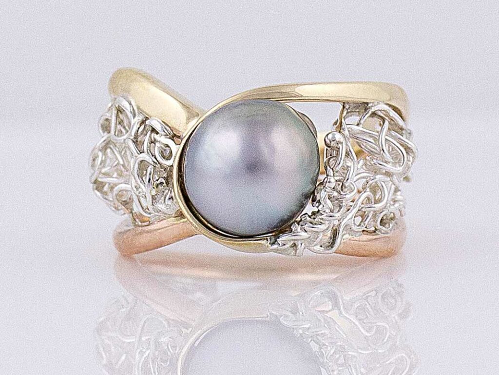 Gemma Baker Intrinsic Knitted Pearl Ring