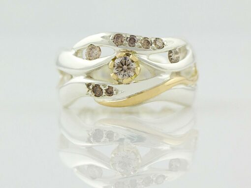 Gemma Baker Wave Argyle Diamond Ring Gba318