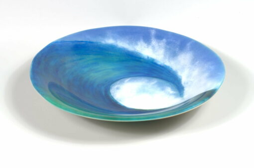 Vivienne Jagger Rolling Wave Bowl Glass Art
