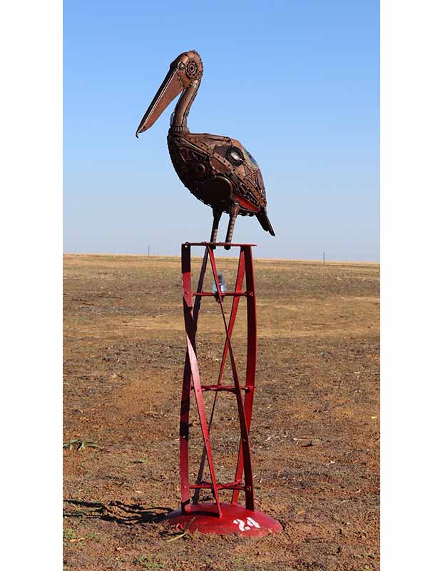 Jordan Sprigg Pelican Recycled Metal Sculpture