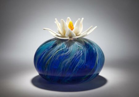 Eileen Gordon Water Lily Front Glass Art