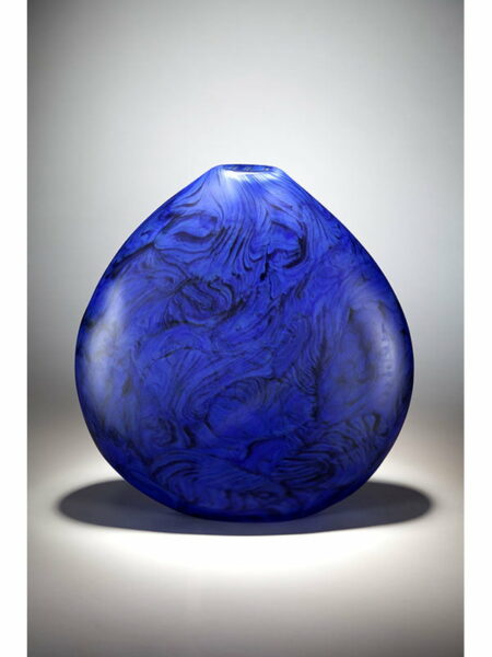 Grant Donladson Lapis Blue Glass Vase